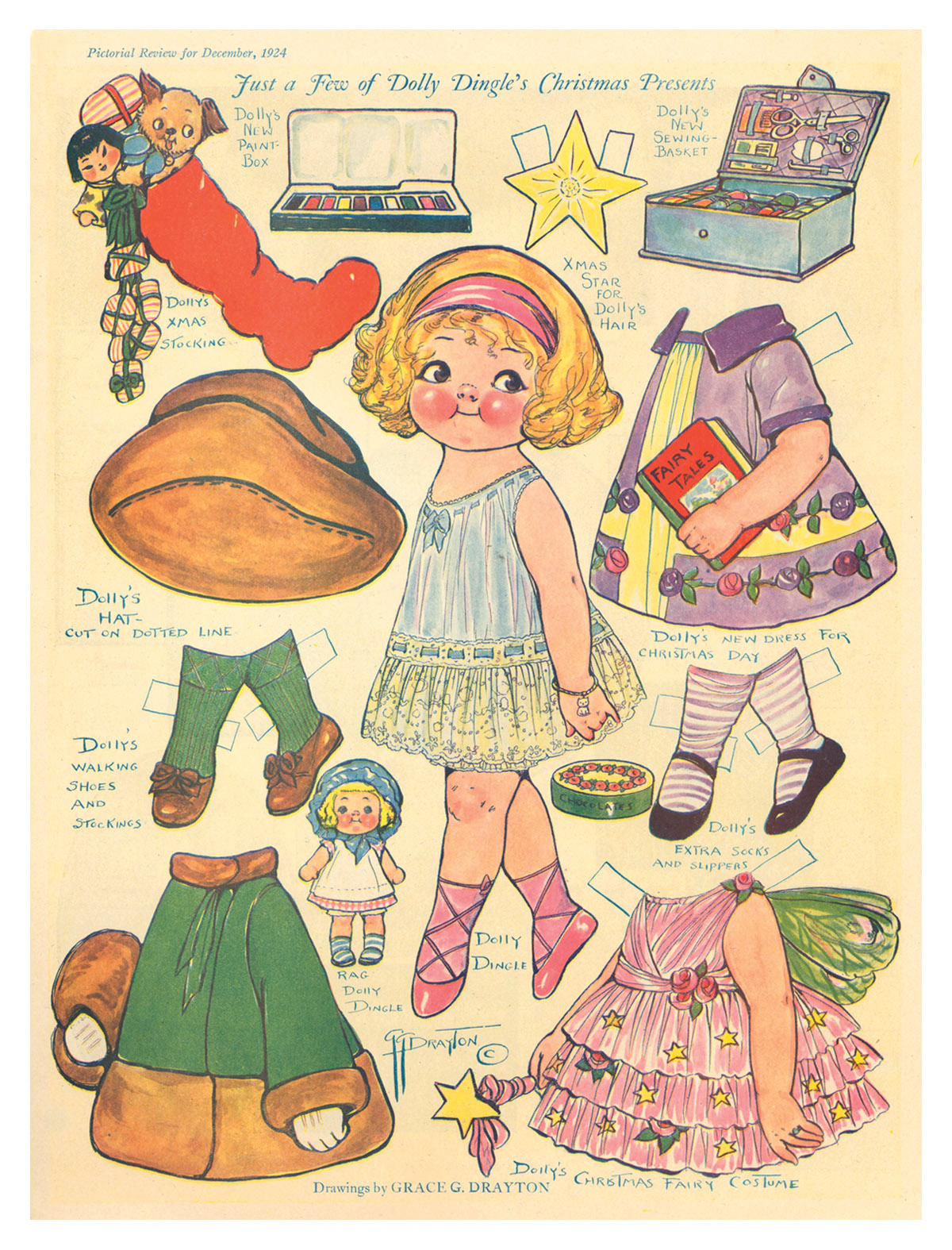 Dolly Dingle Christmas Paper Doll
